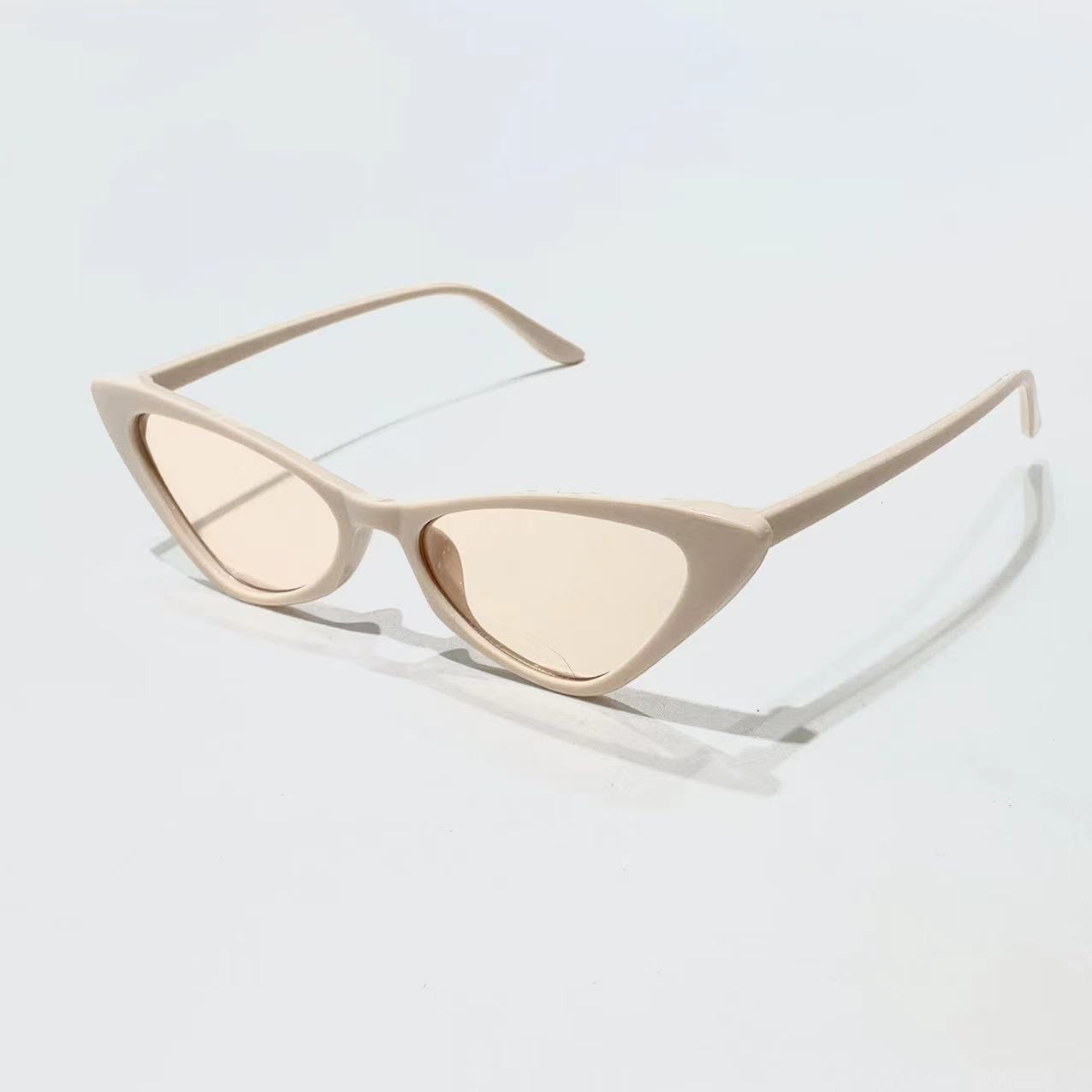 Small Frame Women Men Cat-Eye Shaped Sun Glasses Vintage Square Sun Glasses Eye Glasses Goggle Square Male Female Triangle Sun Glasses MULTI