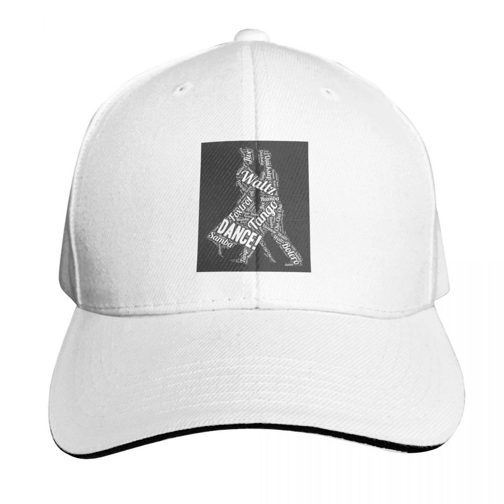Dancesport Dances Word Art Baseball Cap Cotton Twill Breathable Contrast Two Tone Brim Snapback Flat Bill