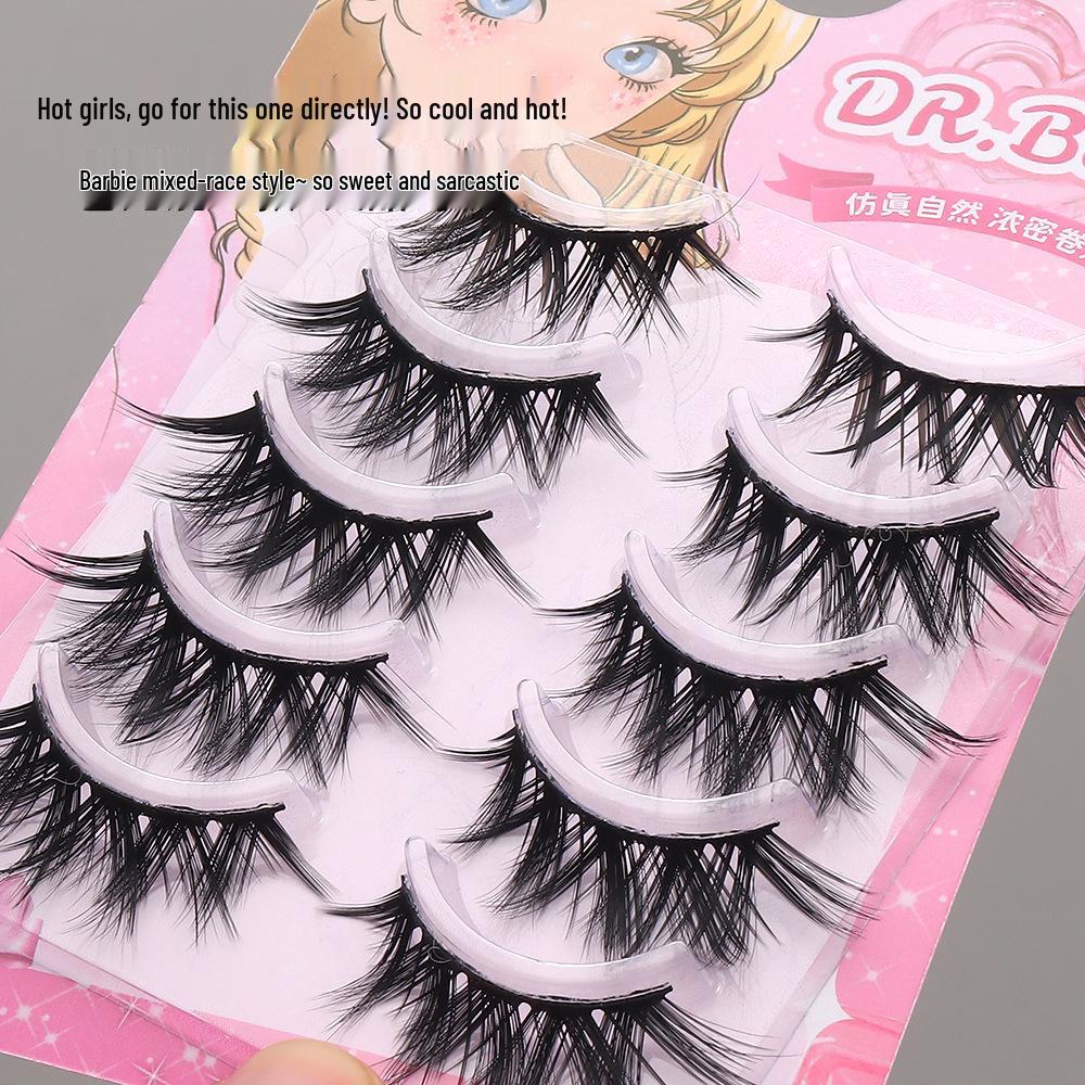 Rock Barbie Manga Fox Eye False Eyelashes - Curled and Dense