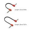 Guitar Effect Pedal Cables 15/20cm 1/4 Plug Wire Right Angle Patch Cable Musical Instruments Patch Cord Noiseless Cables
