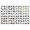 96 Stickers Big Car Tattoo Stickers Car Children Cartoon Party Face Stickers Gifts Premium Stickers