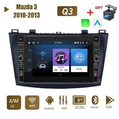8 Inch 2 Din Android Autoradio Multimedia Video Player voor Mazda 3 2010-2013 Met Knop Knop carplay WiFi BT 2 + 32 GB