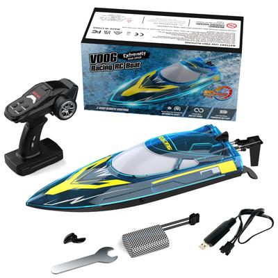 2.4GHz Remote Control Boat 30KM/H High Speed Remote-controlled Speedboat Water Cooling Protection Lo