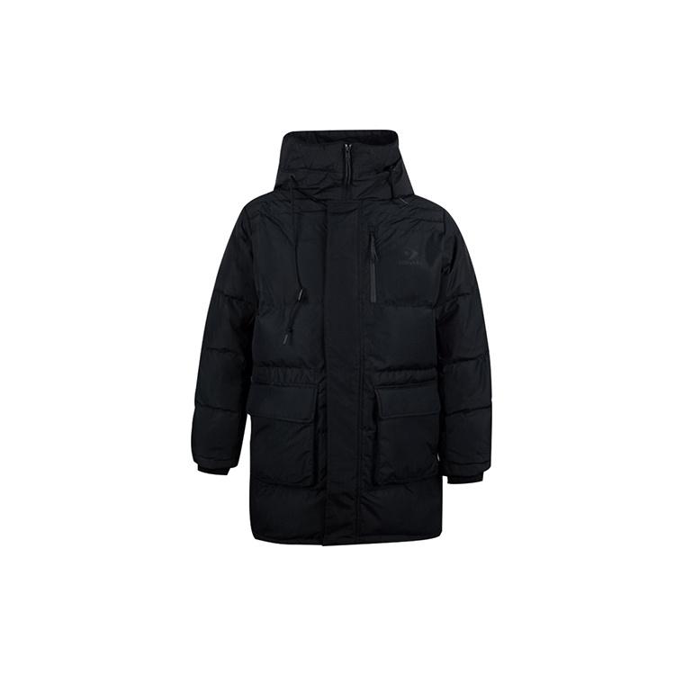 Converse Mid-Length Down Fill Puffer Jacket Asia Sizing  Black  Men s 10019323-A03 S