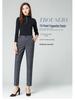 High-Waisted Wool Plaid Women's Pants - Autumn/Winter Straight Slim Suit Carrot Style