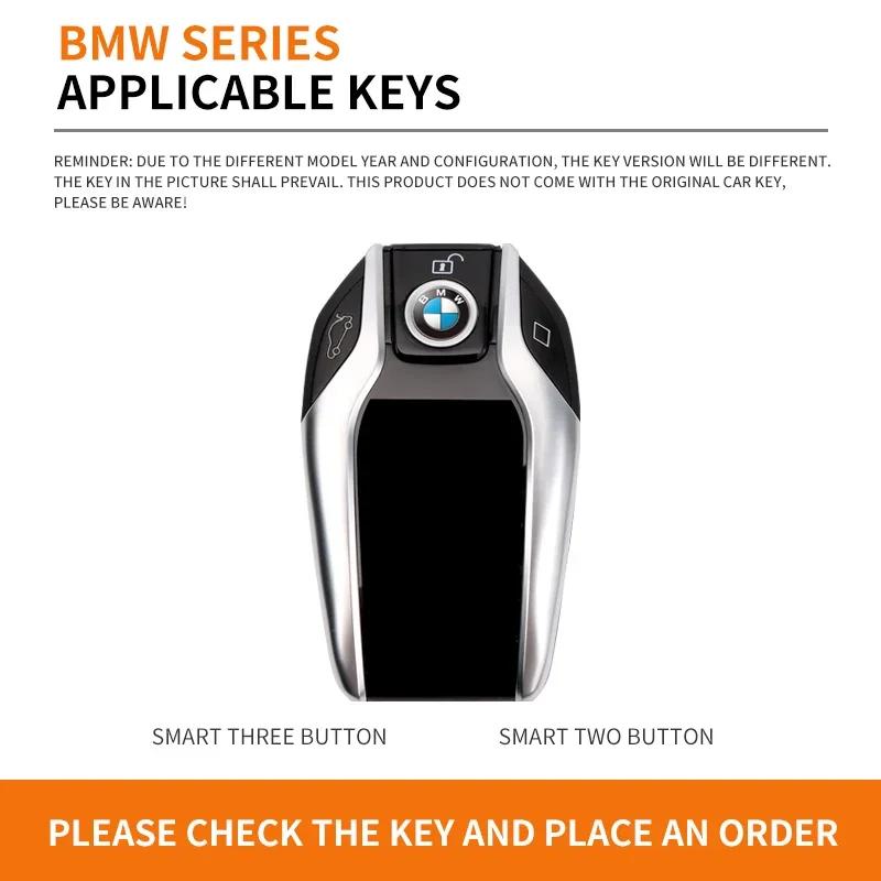 Car Sticker Hot 2025 Car Smart  Remote Key Case Cover Shell Holder Fob For BMW 5 7 Series G11 G12 G30 G31 G32 i8 I12 I15 G01 X3