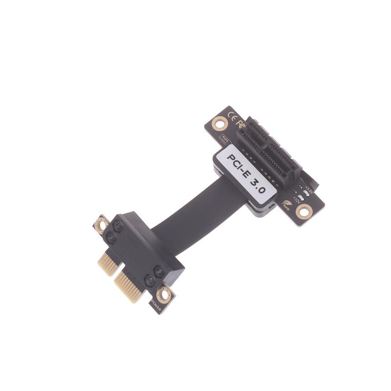 Pcie 3.0 X1 Riser Cable 90° Right Angle Extension Cable High-Speed Pci Express 1X Riser Card Ribbon Extender