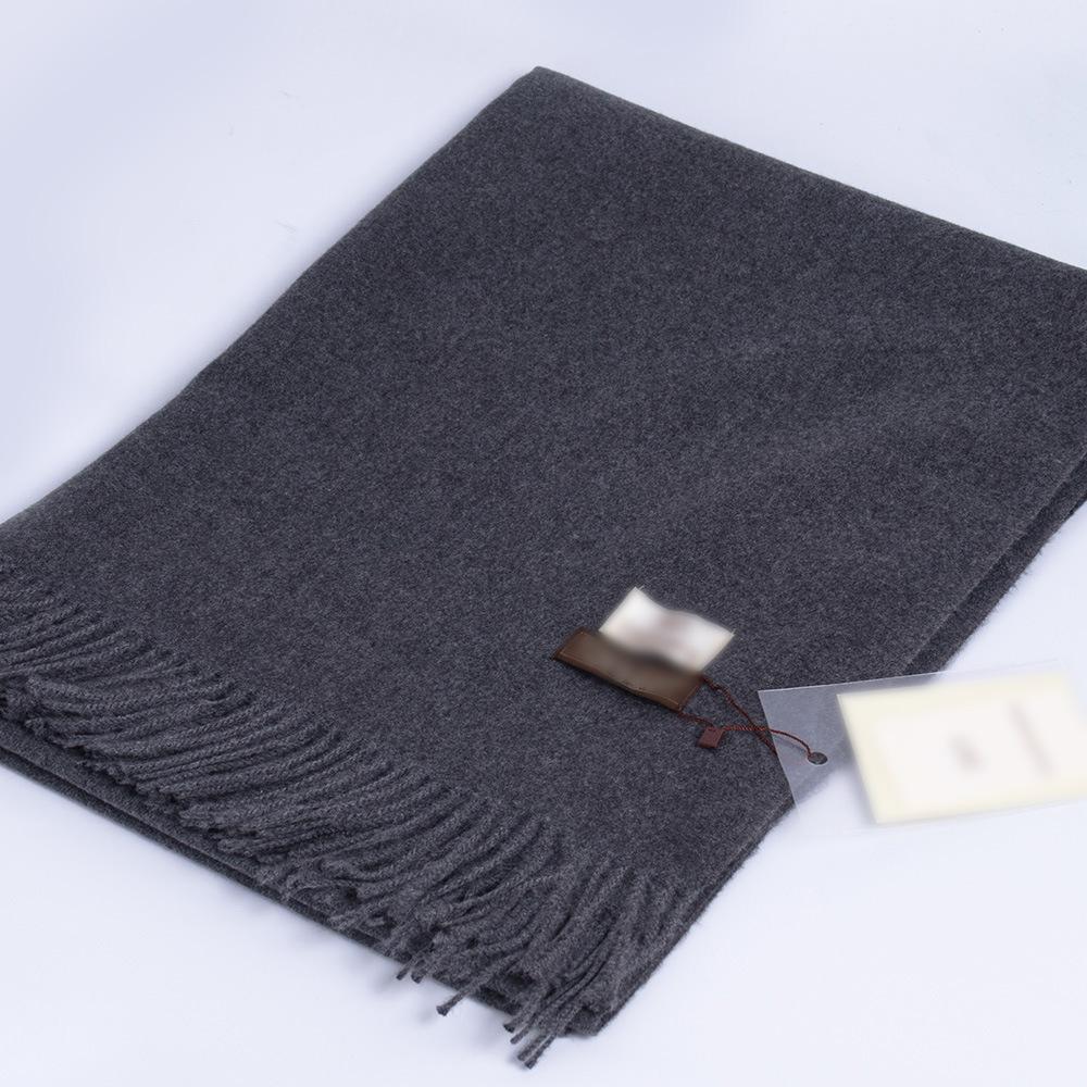 Thickened Solid Color Double sided Imitation Cashmere Scarf Autumn and Winter Atmosphere Women's High End Versatile Men's Scarf Warm Shawl