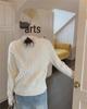 Women's Off-White College-Style Thick Embroidered Knit Sweater, Autumn/Winter Design