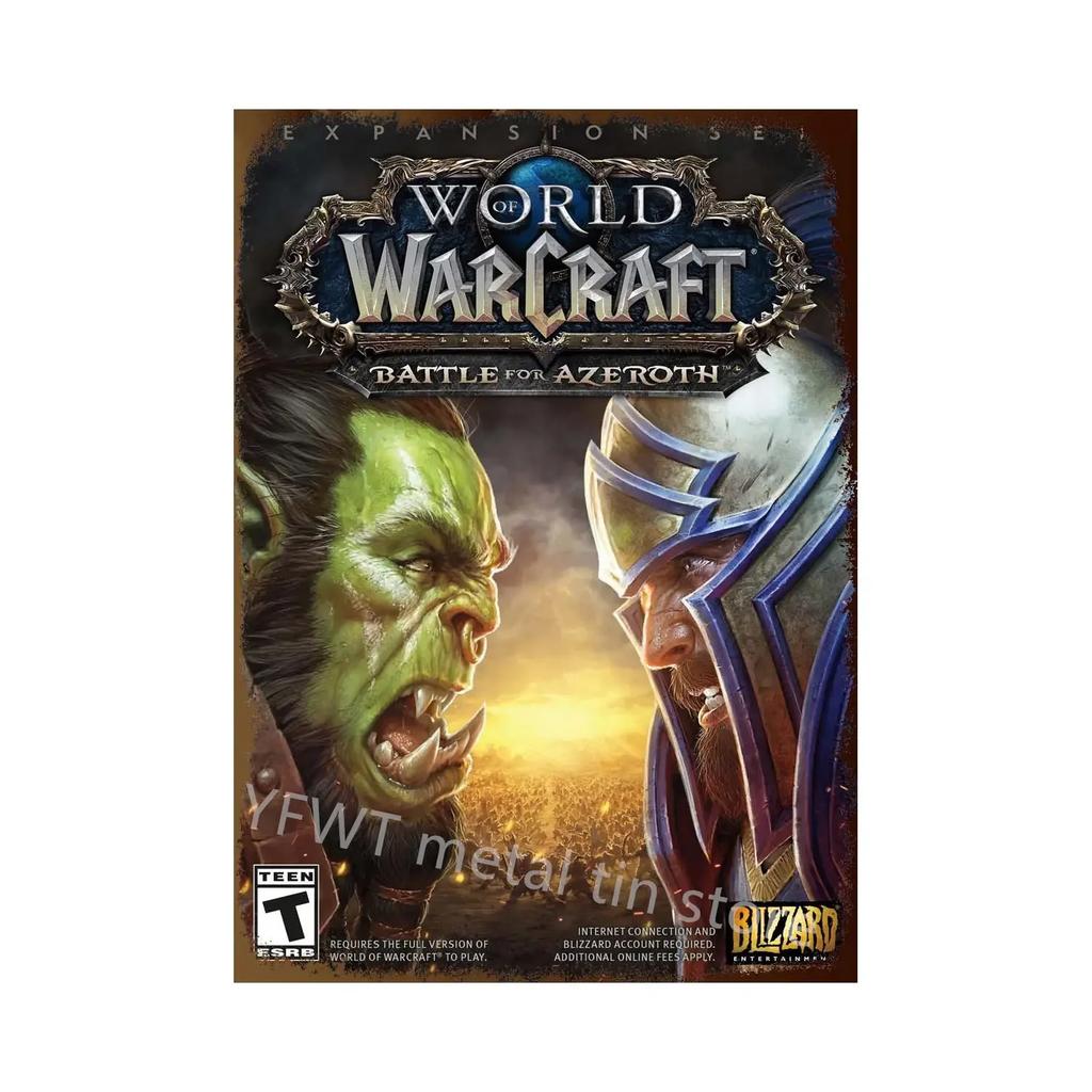 Modern World of Warcraft Game Metal Tin Sign Poster Wall Art Bedroom Studio Home Wall Decoration Cuadros