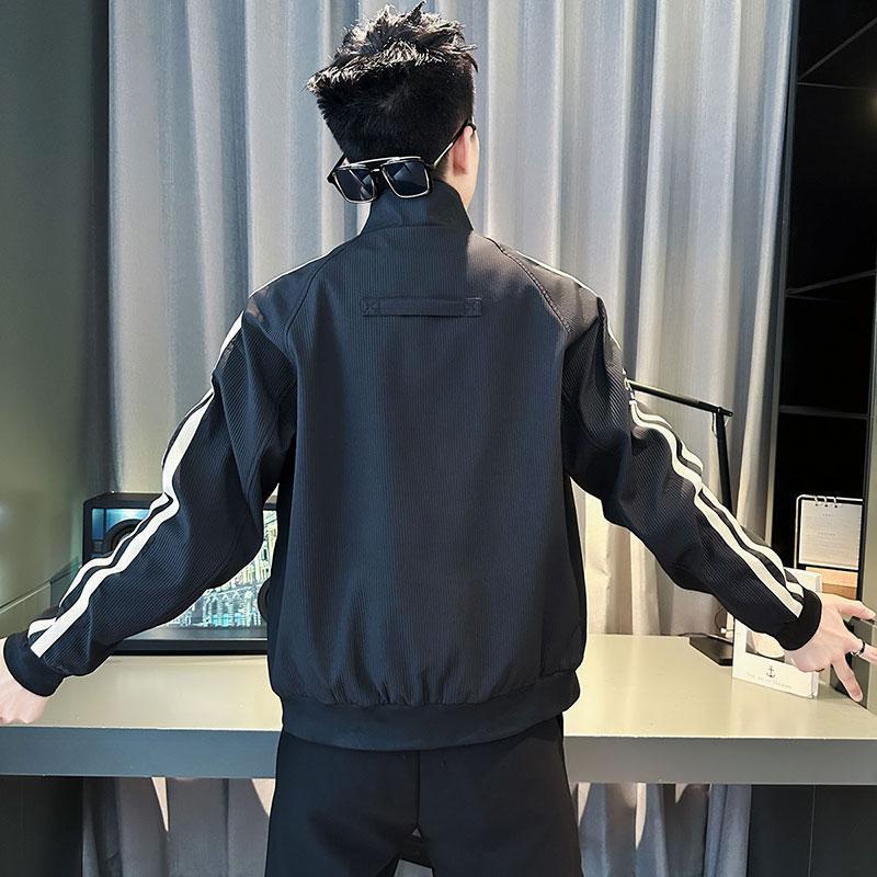 Men's Stand-up Collar Jackets, Spring and Autumn Jackets, Korean Style Trendy Men's Tops, New Cool Coats