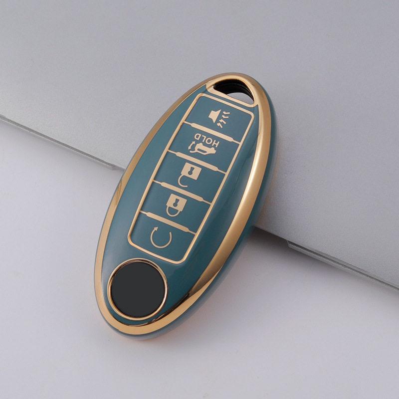 Gold Edge Key Case for 2022 Nissan Sylphy & 14th Gen Cima
