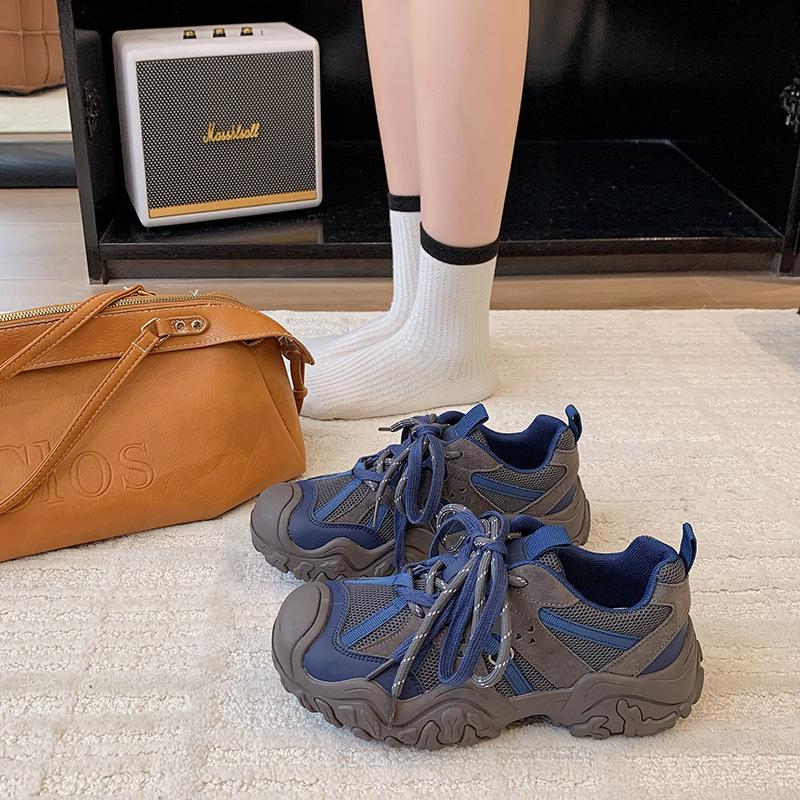 Outdoor hiking shoes women's shoes 2025 autumn new platform casual sports shoes fashion versatile Dexun Forrest Gump shoes