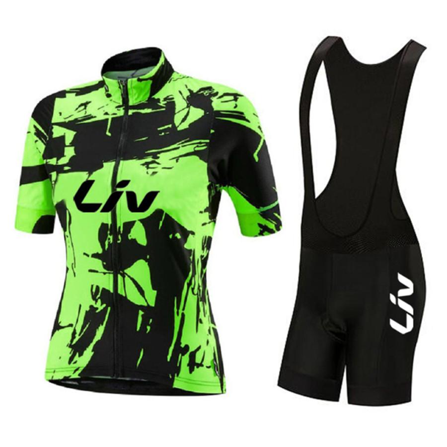 Women Short Sleeve 2026 Summer Breathable Cycling Suit Set Road Bike Jersey Set BIB Gel Shorts Sport Suit Female Bicycle Clothes MTB Dress
