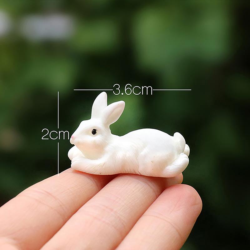 

1 шт. DIY Craft Decoration Mini Resin Кролик Фигурки Миниатюрные Фермерские Животные Сказочный Сад Микро Ландшафтный Орнамент as the picture