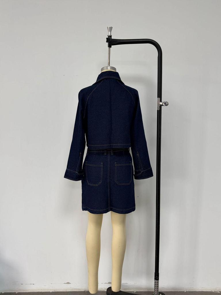 New Dark Casual Denim Suit for Women