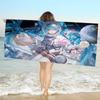 Popular H-Hatsune Singer M-Miku Cute Bath Towel Microfiber Soft Water Absorbing For Girl Kids Decorative Cartoon Beach Towel