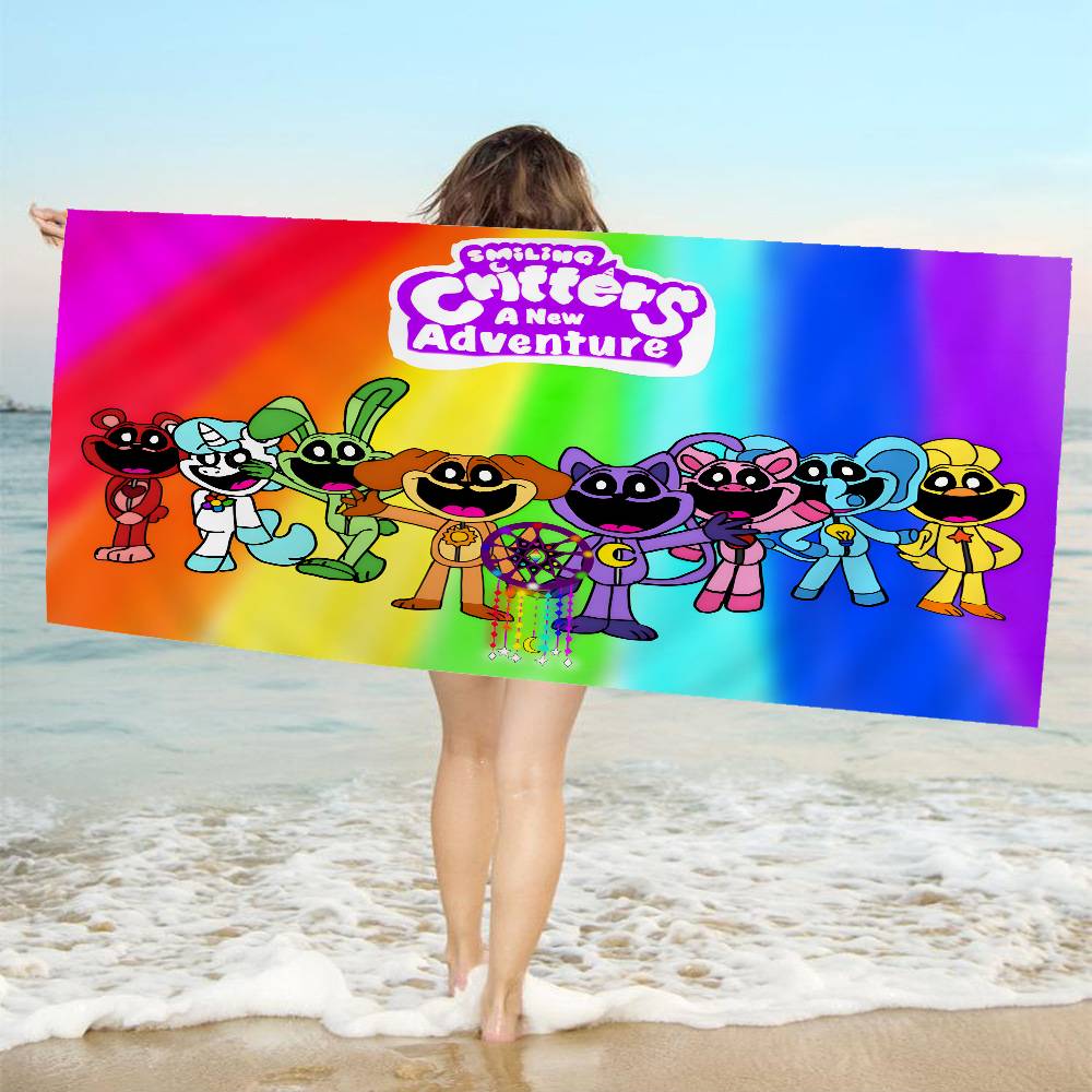 

Popular Horror Game S-Smiling C-Critters Microfiber Blanket Drying Beach Towels Oversized Printing Super Absorbent Pool Towel W30*H60(CM)