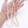 Dongdaemun Simple Collarbone Chain Retro Baroque Style Petal-shaped Freshwater Pearl Necklace Same Bracelet Women