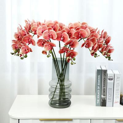 High-grade Feel Moisturizing Phalaenopsis Home Living Room Decoration Fake Flower Bonsai Ornament Flower