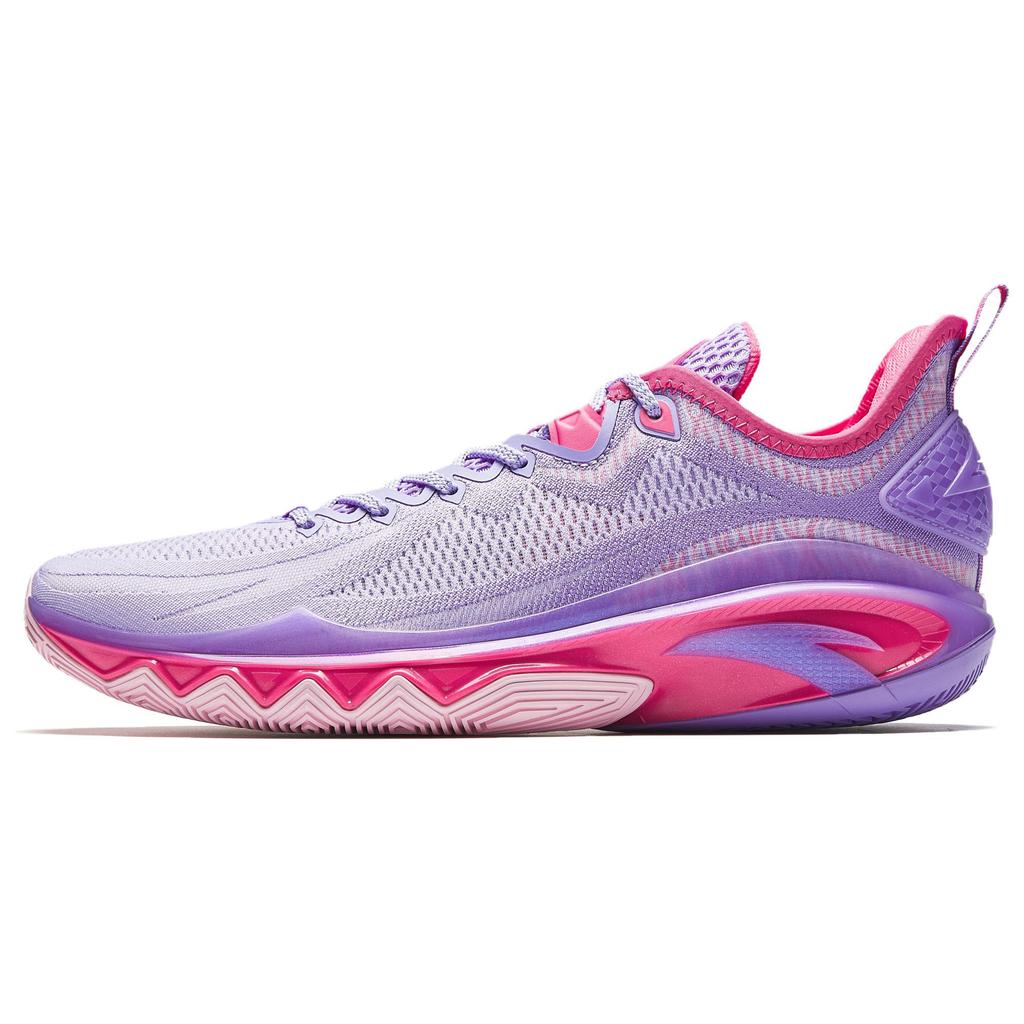 New Anta Swagger 2 Cushioning, Abrasion Resistant, And Resilient Properties Low Top Basketball Shoes Men's Purple Pink 912531606S-3