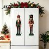 Holiday Party Magnets 4Pcs Christmas Nutcracker Magnetic Decoration for Garage Door, Festive Vintage Soldier Fridge Magnet, Waterproof Dcor