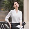 Women's V-Neck Chiffon Professional Blouse