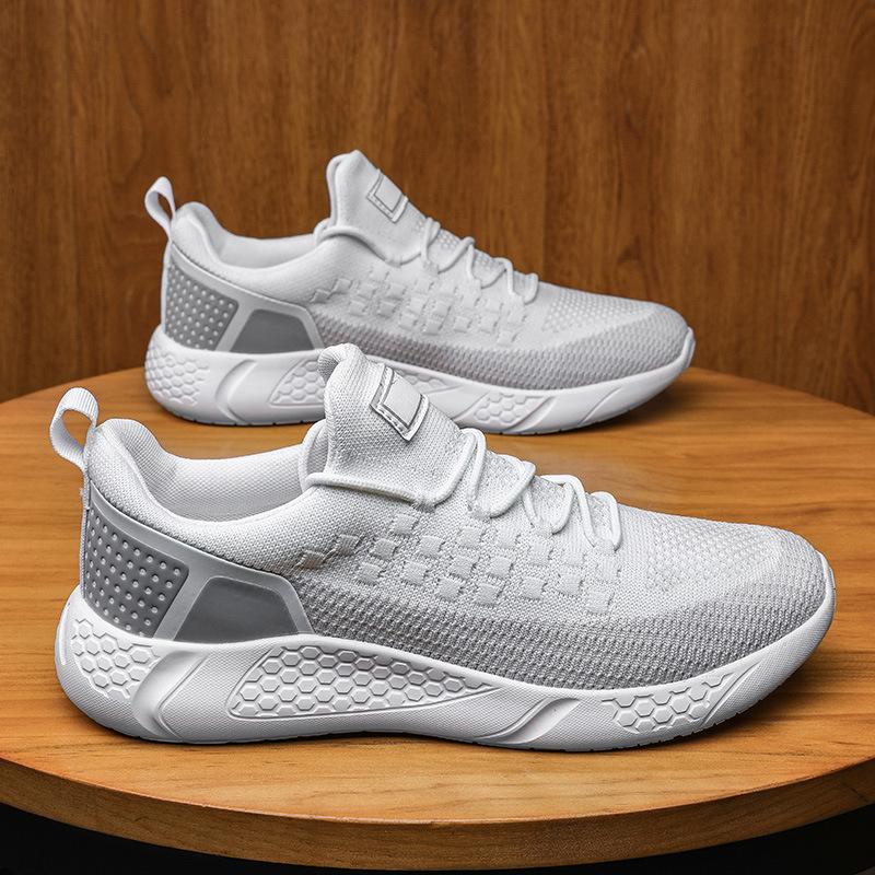 New Large-size Men's and Women's Shoes Fly-woven Mesh Light and Breathable Running Shoes Summer Low-top Couple Trendy Shoes