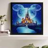 DIY Diamond Painting Round Diamond Mickey and The Castle Full Diamond Mosaic Home Decoration Painting Cross Stitch Kit