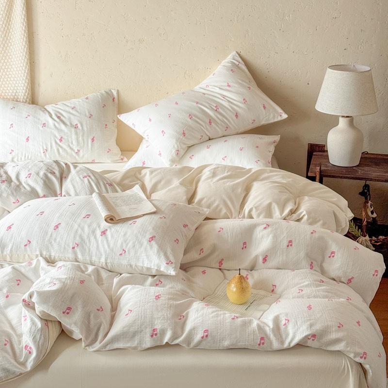 60S Cotton Floral Duvet Cover Set Cute Bedding Home