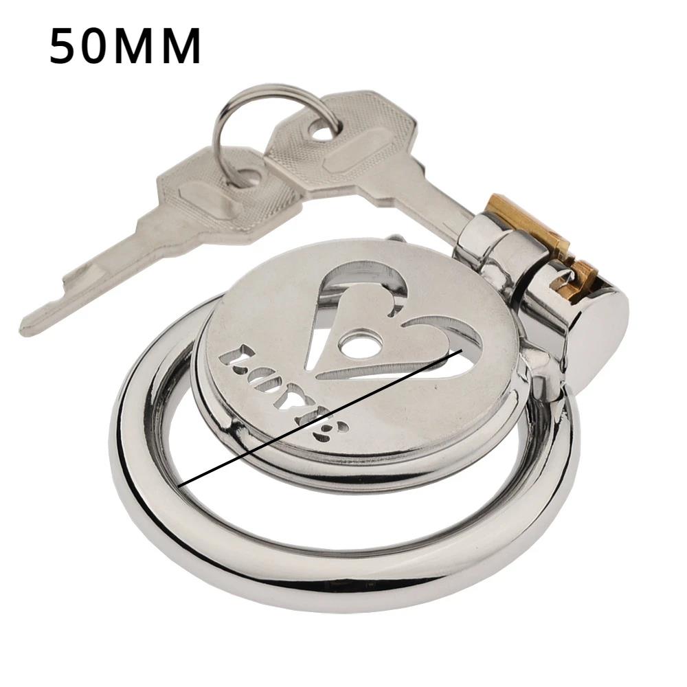 Flat Chastity Lock for Men Metal Chastity Devices Urethral Plug High Comfort Anti Cheating Dormant Lock Sex Toy for Couple SM