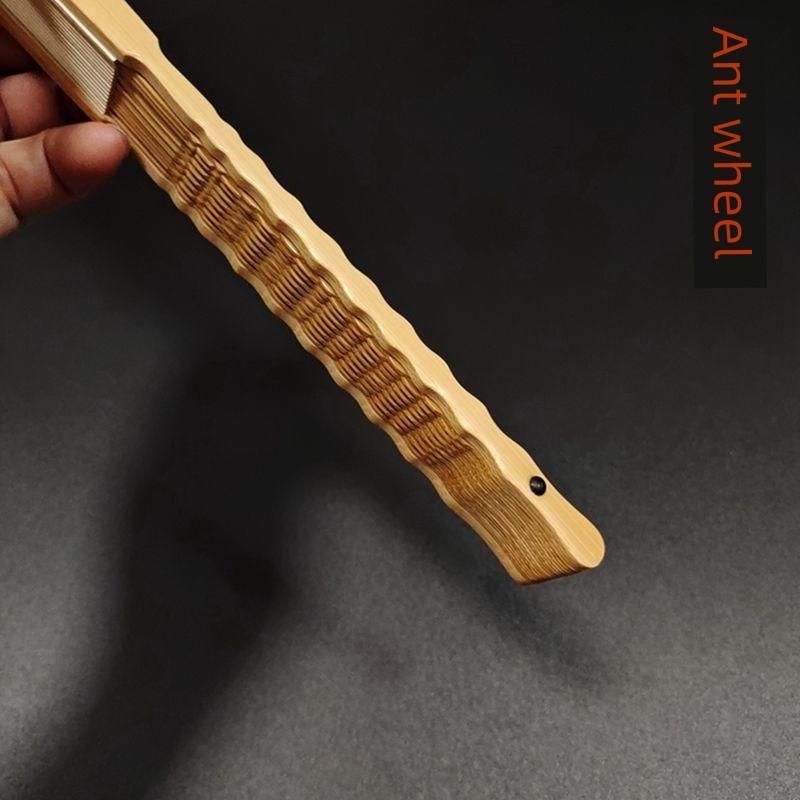 Chinese Style Classical Folding Fan, 9 5inch, Made of Water-Polished Bamboo, with Ancient Qin-Style Square Fan Ribs and Craftsmanship