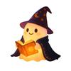 1/2Pcs Enchanting Wizard Ghost Night Light Halloween Reading Book Ghost LED Lamp Home Bedroom Kids Room Decoration Book Lovers Gift