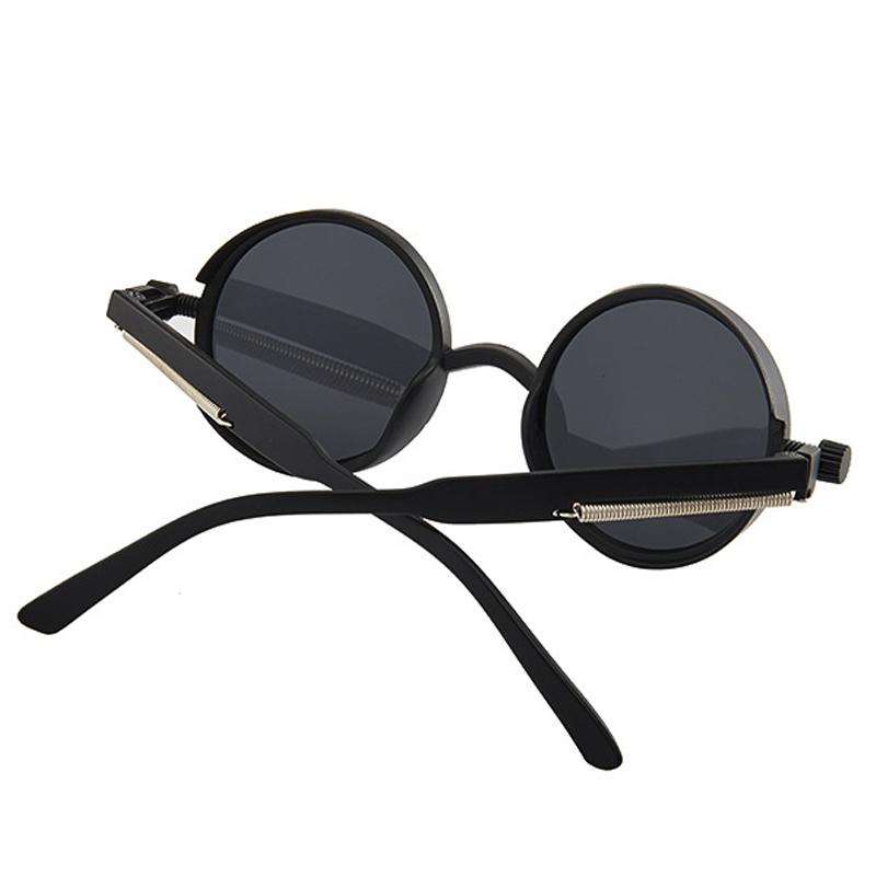 Classic Gothic Steampunk Style Round Sunglasses Men Women Retro Oval Frame Colorful Lens Sun Glasses Outdoor Wild UV400 Shade Eyewear