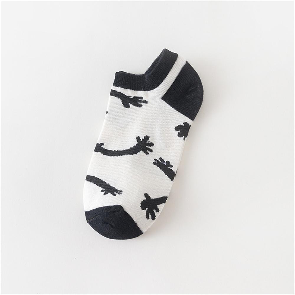 INS Lustige Cartoon Eier Socken Niedliche Mädchen Glückliche Tiere Früchte Lebensmittel Kurze Socken Omelett Erdbeere Ananas Regenbogenstreifen