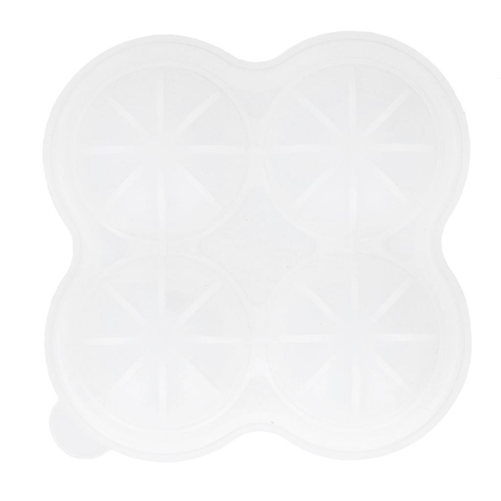 4‑Grid Round Shape Mold Food Grade Silicone Ice Cream Mould for Kitchen Utensils