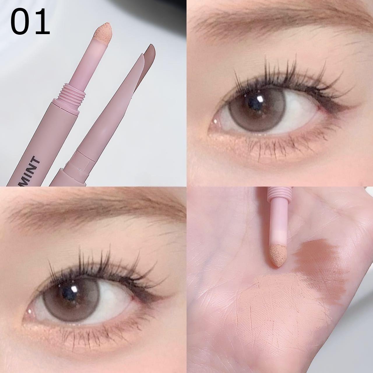 Doppelseitiger Liegender Seidenwurm Eyeliner Stift Diamant Glitzer Matt Aegyosal Stift Aufhellende Creme Lidschatten Highligher Augen Make-up 01 white