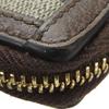 Gebrauchter GUCCI Schlüsselanhänger Off-Leder 523157 Sherry-Linie GG Supreme Canvas/Leder Beige Braunes Band