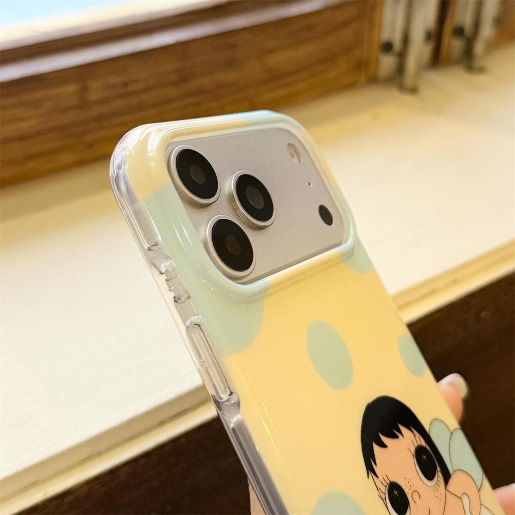 Cartoon Polka Dot Jade iPhone 15/17/16 Pro Max Anti-fall Case
