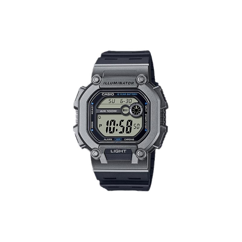 

Casio YOUTH Series-Silicone Small Square Classic Small Square Ten-Year Electric Waterproof Sports Trend Small Square Watch Quartz Movement W-737H-1A2 чёрный