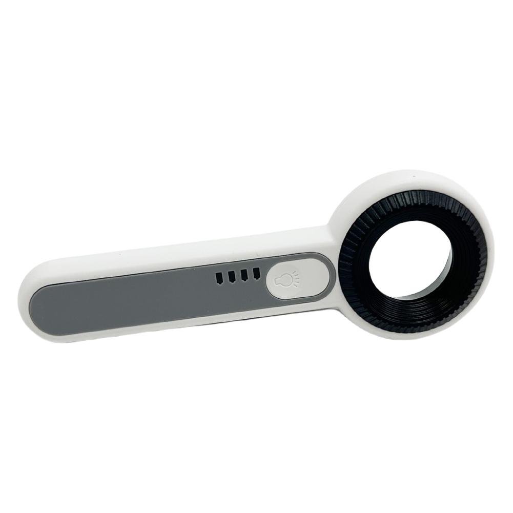 60X Portable Lighted Magnifier Rechargeable Lightweight Luminous Magnifier Lighting Book Magnifier for Reading Newspaper Jewelry