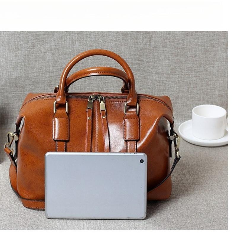 100% Genuine Leather Women Large Handbag Bag Shoulder Ladies Luxury Design Crossbody Bag Commuter Shopping Tote Bag for Women