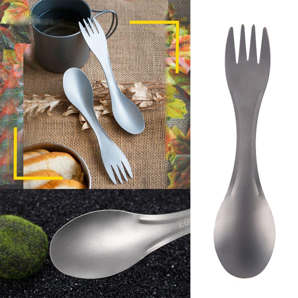 Hot Accessories pure titanium alloy Cutlery Fork Ultralight Spork EDC Outdoor tool Spoon Cookware