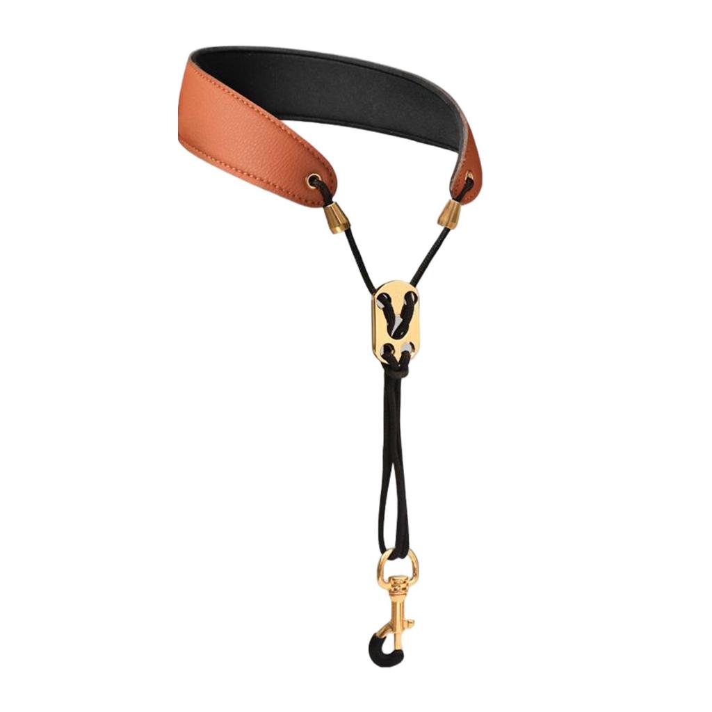 PU Leather Saxophone Shoulder Strap No Stress On Neck Shoulder Strap Adjustable