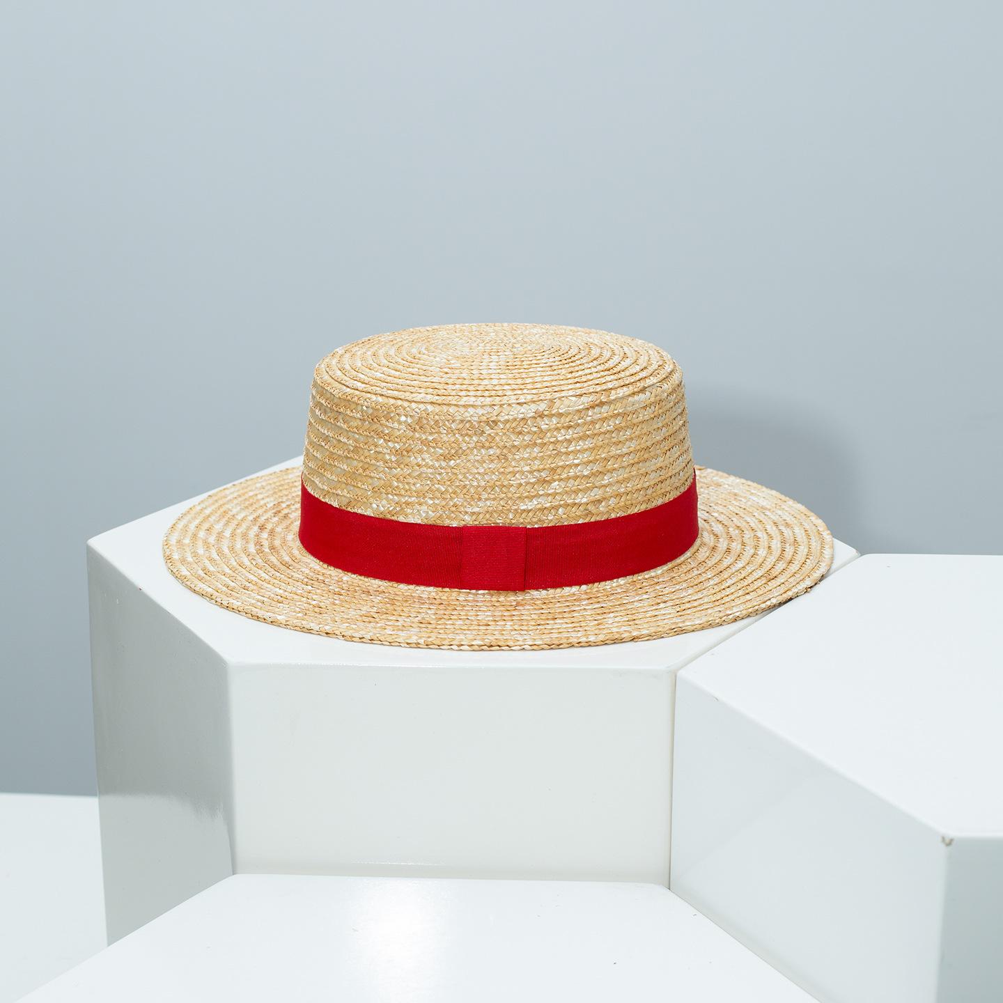 

Straw Hat Fedora Hats Hepburn hat Shiny Straw Hat European American Retro Gold Braided Female Sunshade Flat Sequins Hat 56-58cm