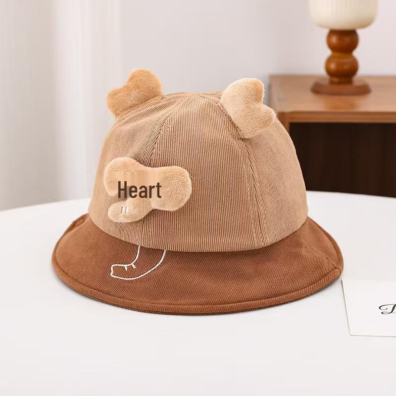 Autumn Embroidered Baby Fisherman Hat - Versatile Sun Protection & Warmth