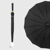 Large 24-Rib Waterproof Windproof Automatic Umbrella with Long Handle & Customizable Logo