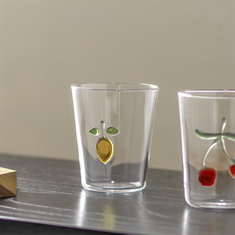 3D Blueberry Design Glass Tumbler