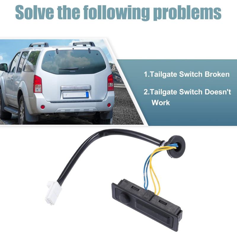Tailgate Trunk Lid Release Switch for Nissan Murano 2009-2014, Quest 2011-2017, 3.5L Models Replace 25380-1AA0A