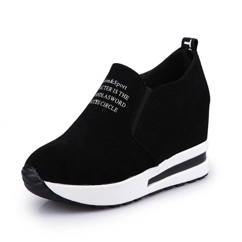 Platform Shoes for Women Casual Hidden Slope Heel Sneakers Women's Vulcanized Shoes Breathable Wedge Increase Shoes Women Tenis